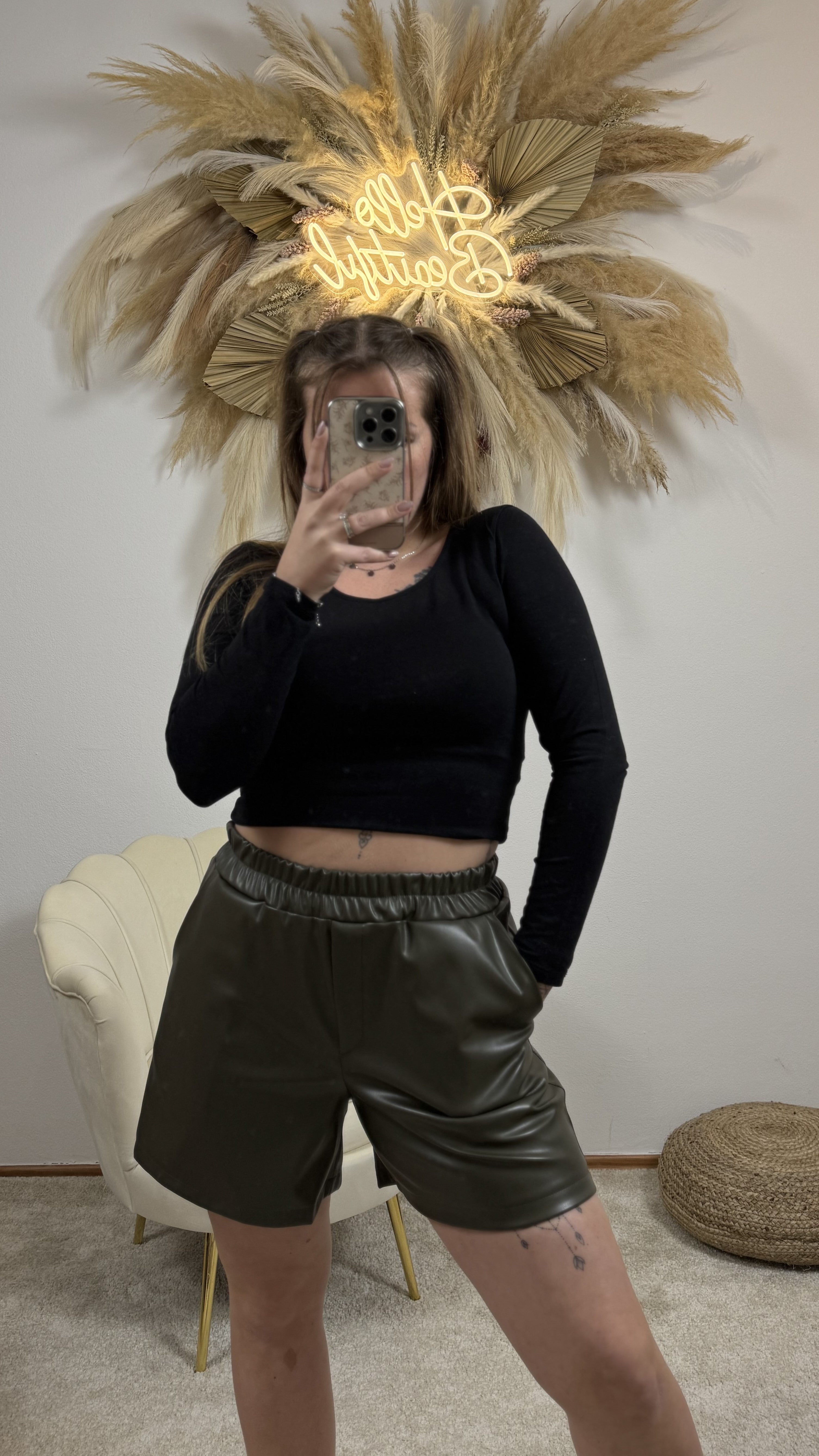 Leder-Shorts