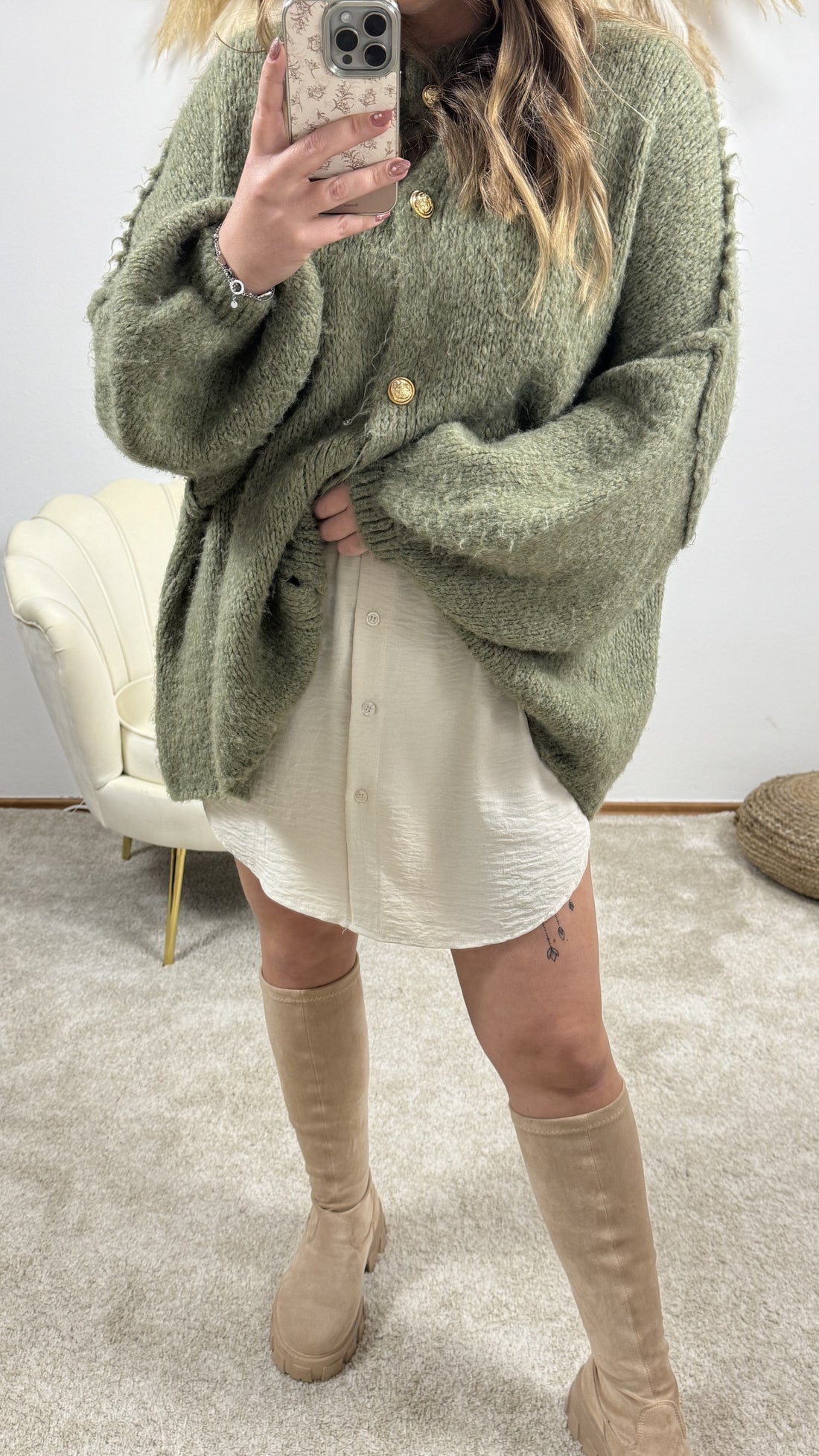 Blusen-Rock | Beige