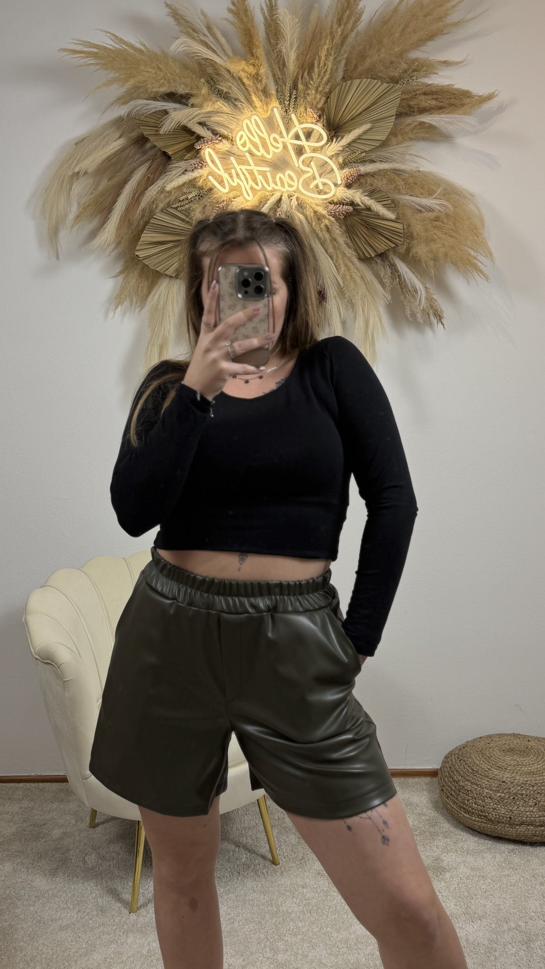Leder-Shorts