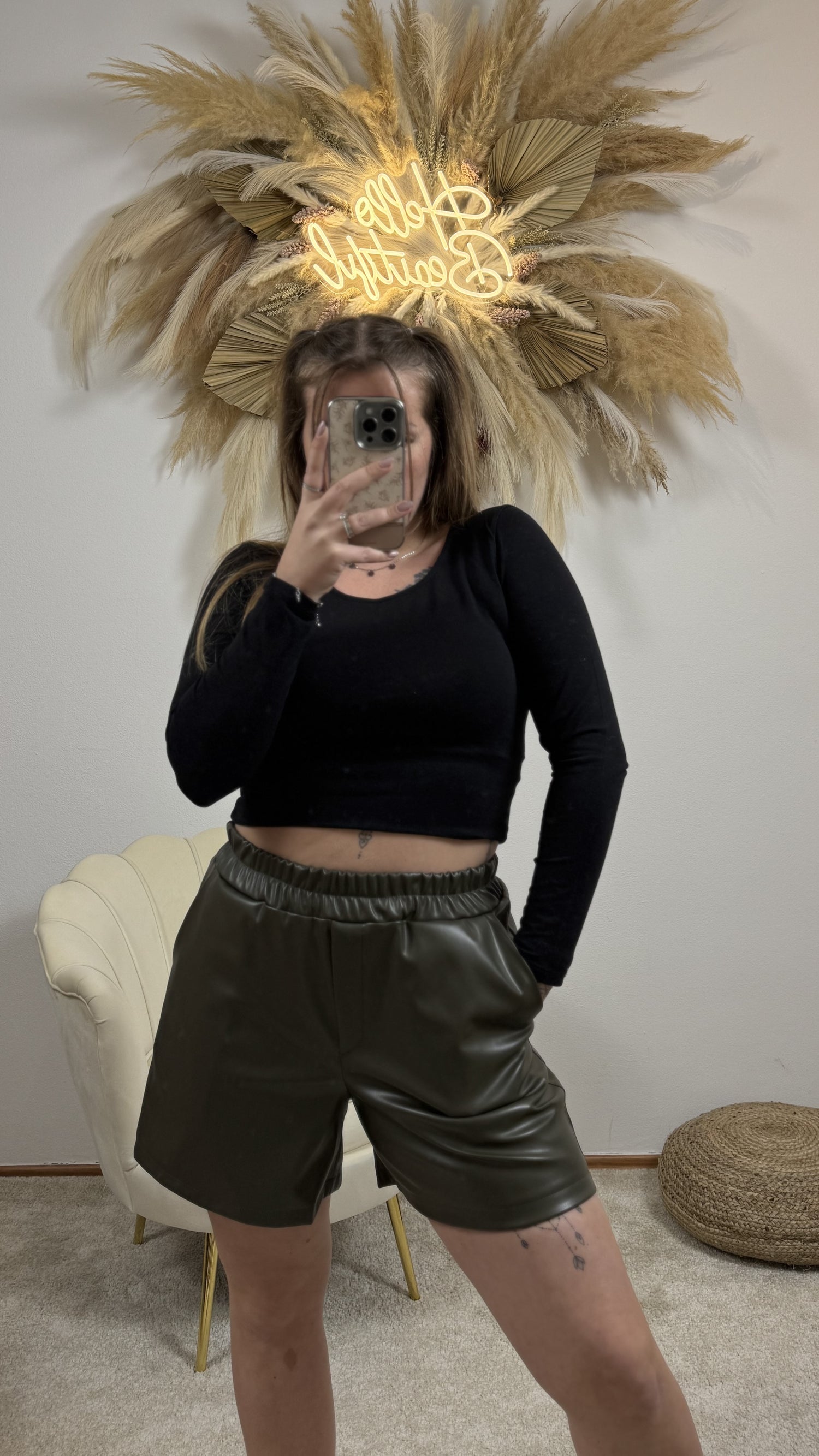 Leder-Shorts