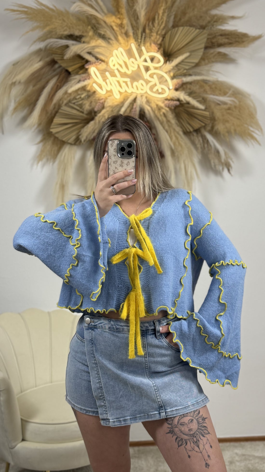 Schleifie | Blau/Gelb
