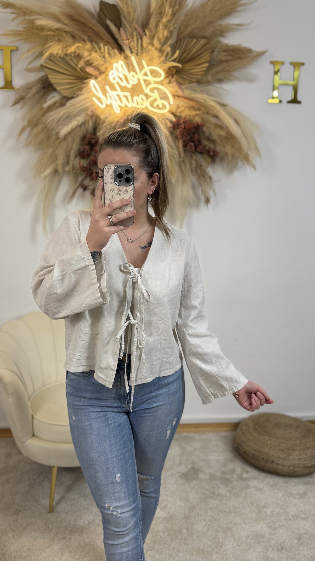 Bluse Leni | Beige