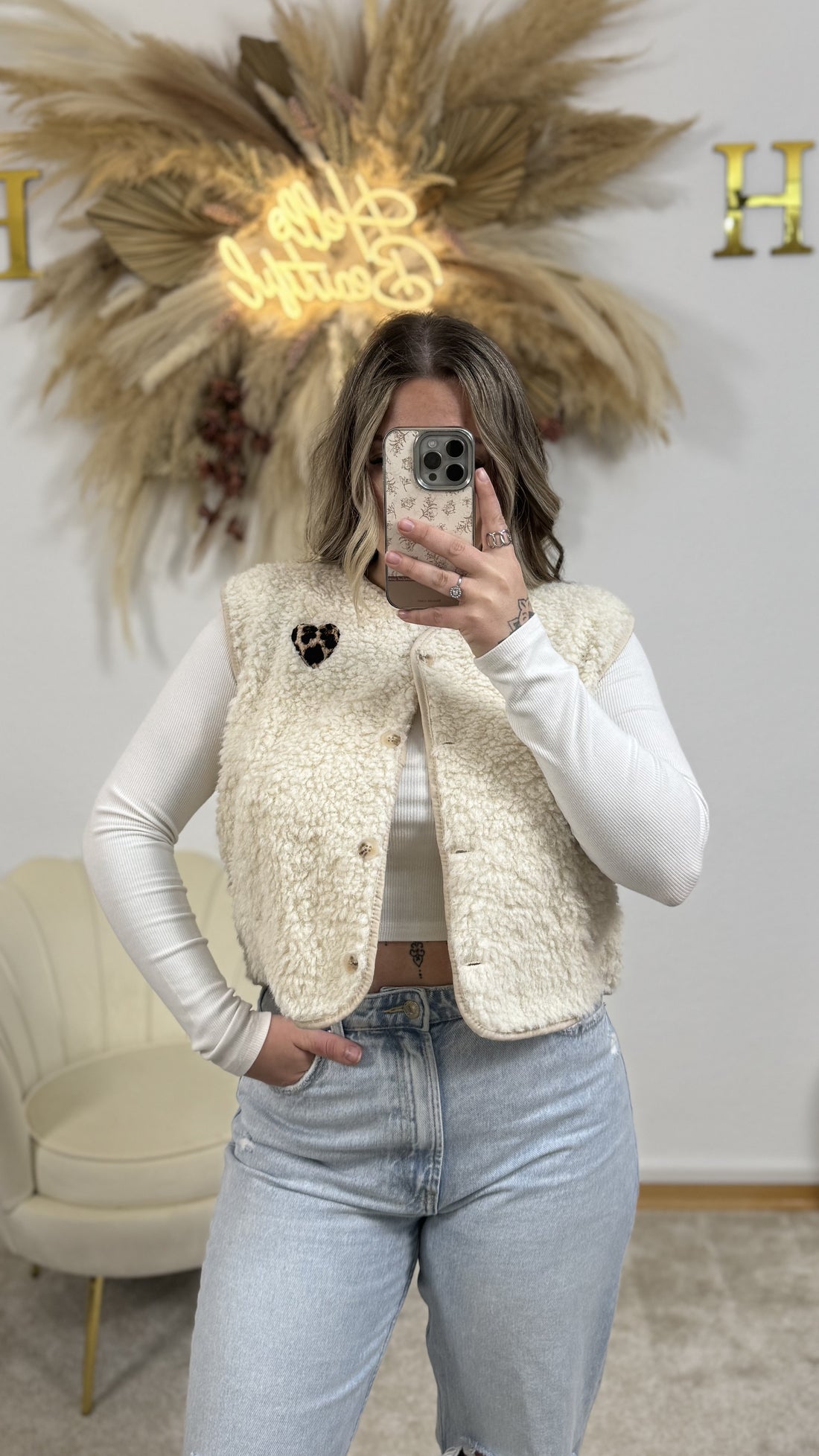 Weste Leo Herzie | Creme