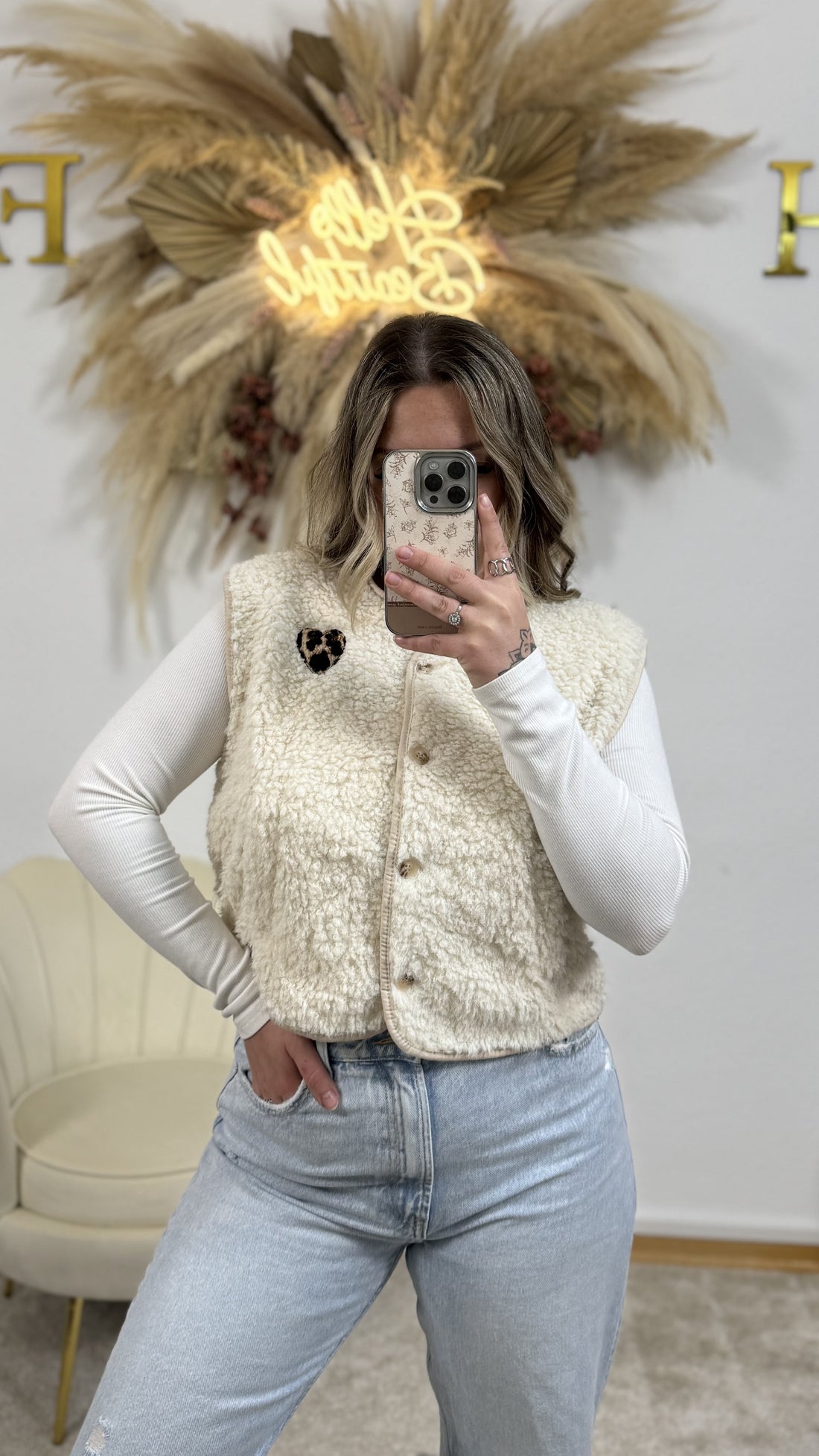 Weste Leo Herzie | Creme